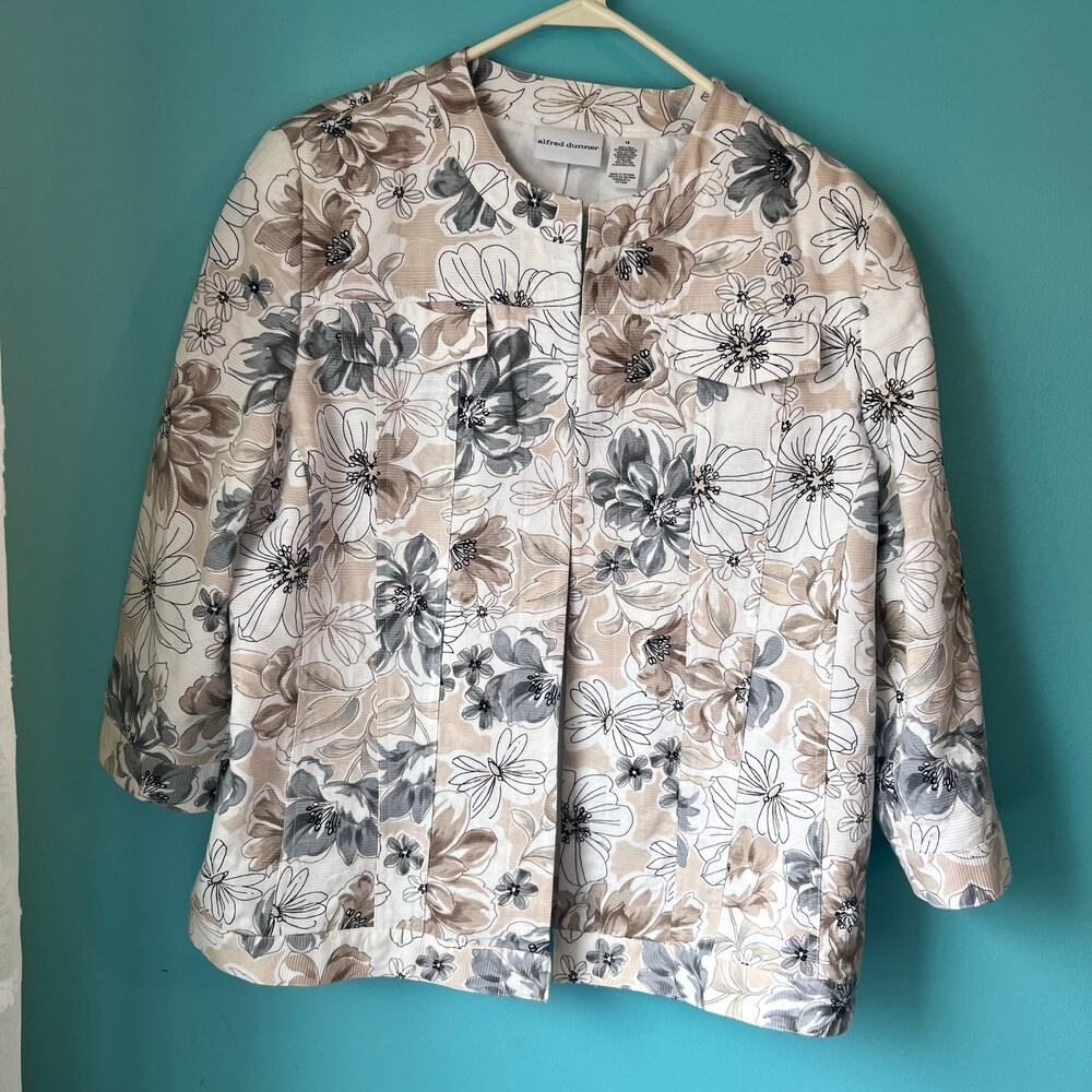 Alfred Dunner Dress Jacket Blazer Size 16 Women's